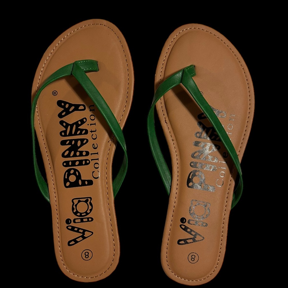 Green Strap FlipFlops